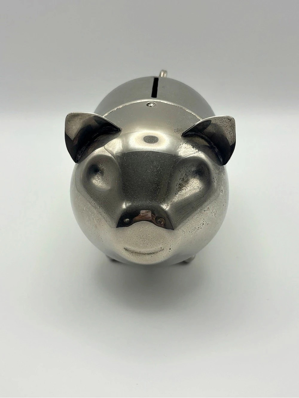 Lunt Silverplated Piggy Bank Silver Metal Decor